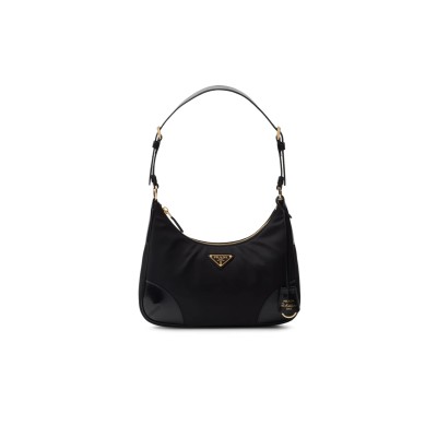 PRADA RECYCLED NYLON PANEL SHOULDER BAG 1BC214 (27*21.5*7cm)
